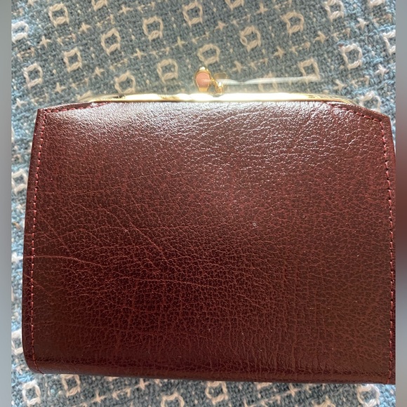 NWT Amity Deep Burgundy Leather French Purse - Picture 6 of 13